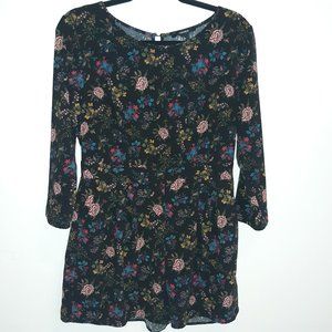 Black Floral Size Large Forever 21 Romper